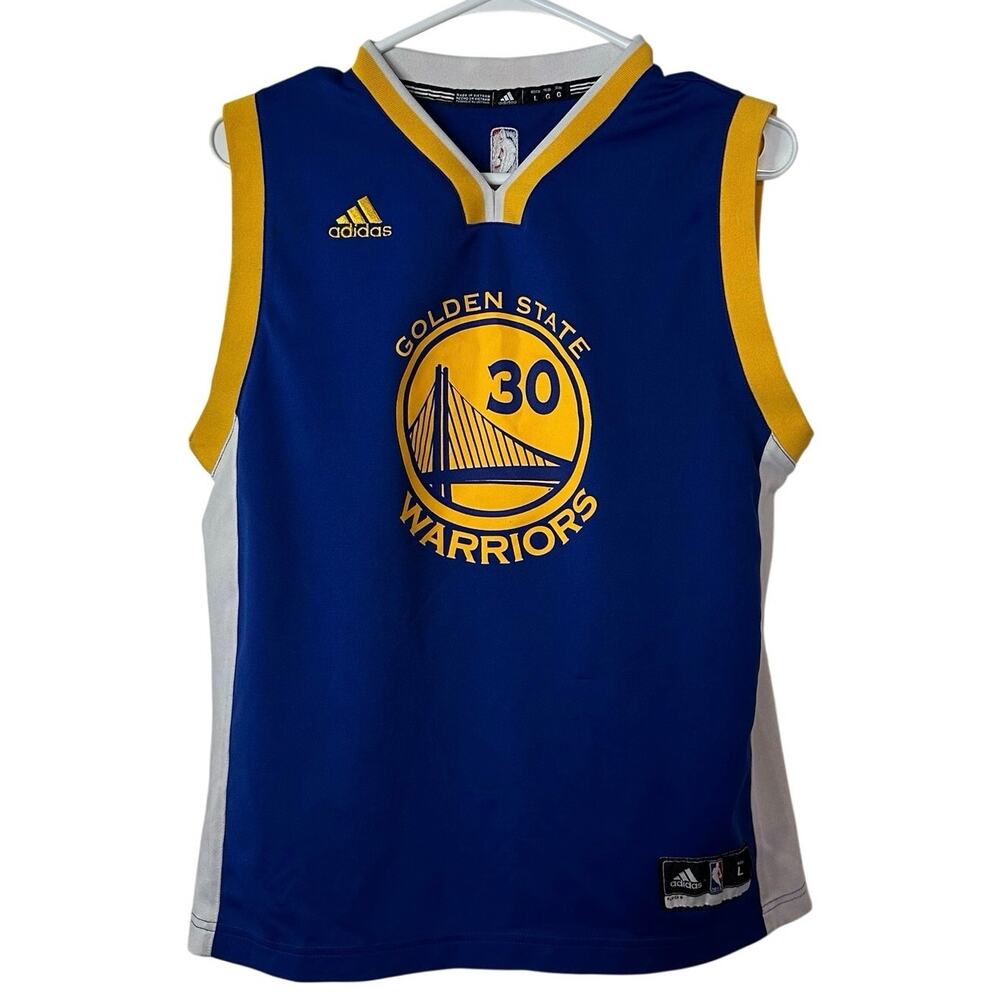 Adidas Golden State Warriors Stephen Curry #30 Jersey Youth L 14/16 NBA Athletic